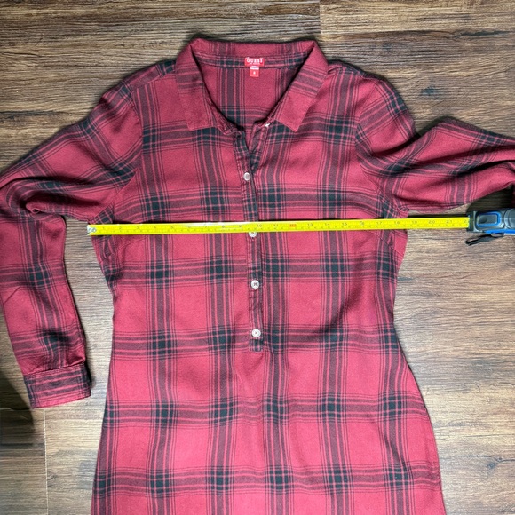 Guess Red and Black Plaid Shirt - Picture 9 of 11